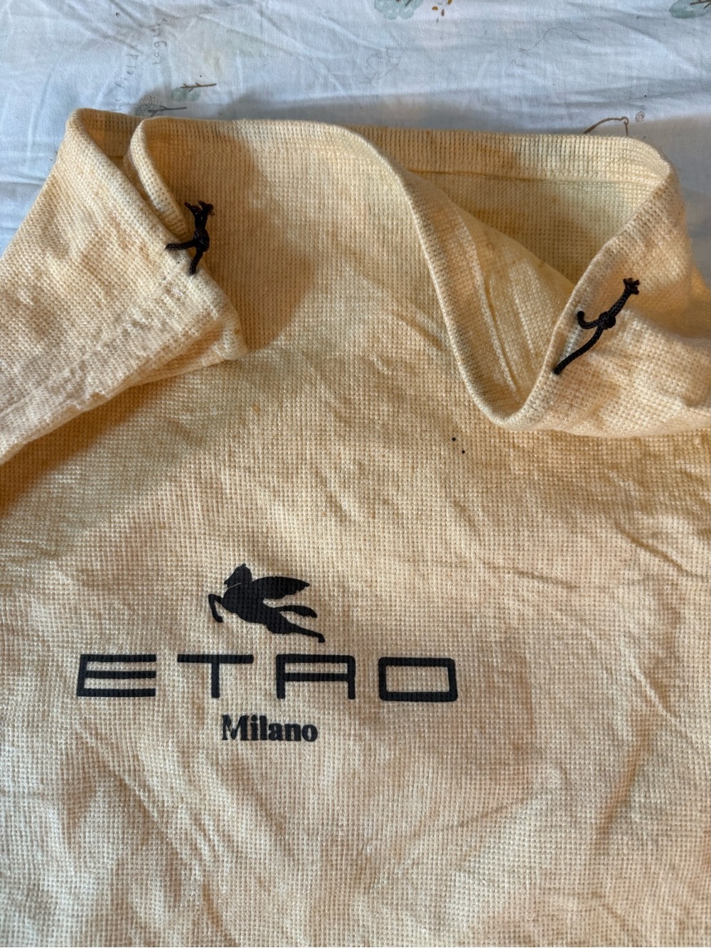 Etro Beige Dust Bag with Black Logo - Picture 3 of 6